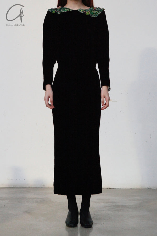 MAME KUROGOUCHI embroidery craft dress MM22FW DR015